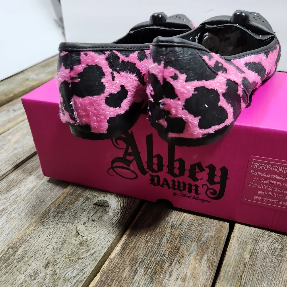 Abbey Dawn by Avril Lavigne Rebel Yell Punk Flattie in Hot Pink, skull - Picture 6 of 15
